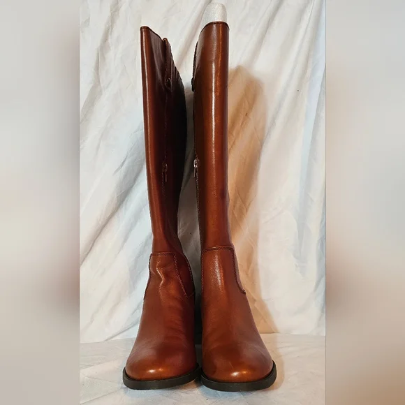 INC International Concepts Brown Leather Boots Sz 9 Wide Calf (NEW) - Picture 1 of 5